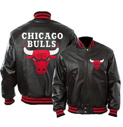 Chicago Bulls Baseball Vintage Leather Bomber Jacket - Iconic Team Style