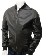 Red Notice Dwayne Johnson Black Leather Jacket