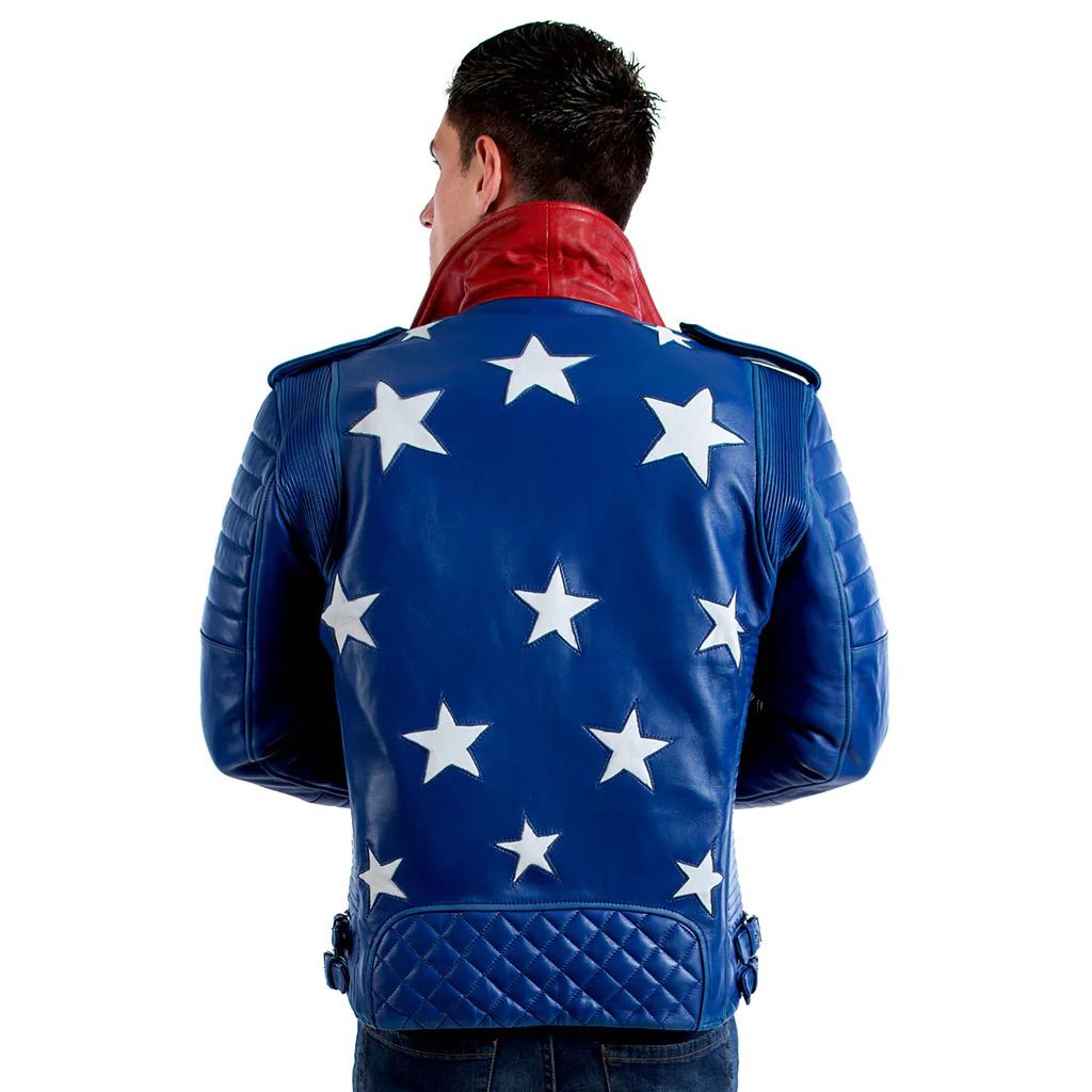 WhatsApp Image 2023-07-03 at 3.11.38 PM Vintage Cafe Racer Distressed Blue Motorcycle Leather Jacket - Image 2