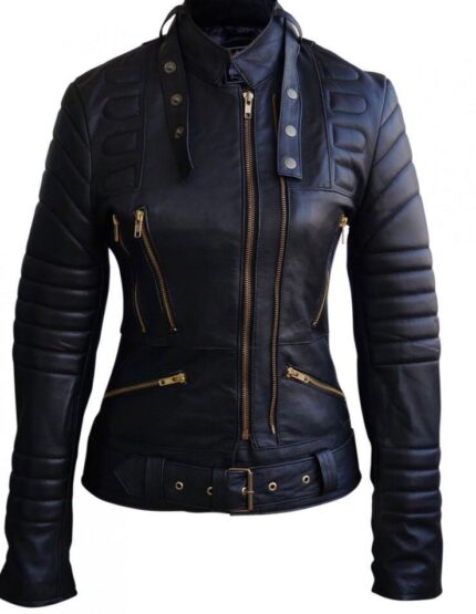 Women Black Brando Leather Jacket