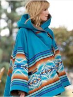 Yellowstone Beth Dutton Blue Coat – Wool Outerwear Inspired by Western Style - Image 2