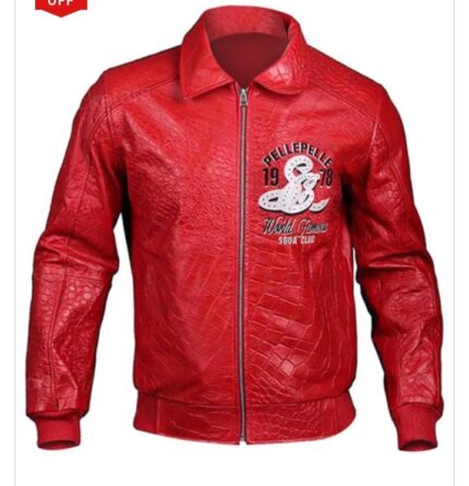Pelle Pelle Soda Club Red Bomber Leather Jacket