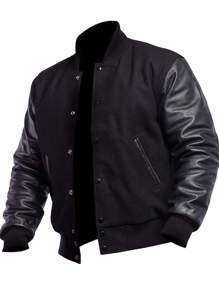 College Baseball High School Letterman Bomber Jacket