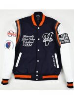 Virginia State Motto Navy Varsity Letterman Jacket