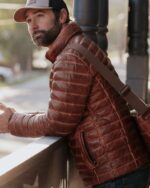 Men's Tan Genuine Lamb Skin Leather Jacket - Image 3