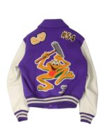 Louis Vuitton Purple and White Varsity Jacket – Premium Style and Comfort - Image 2