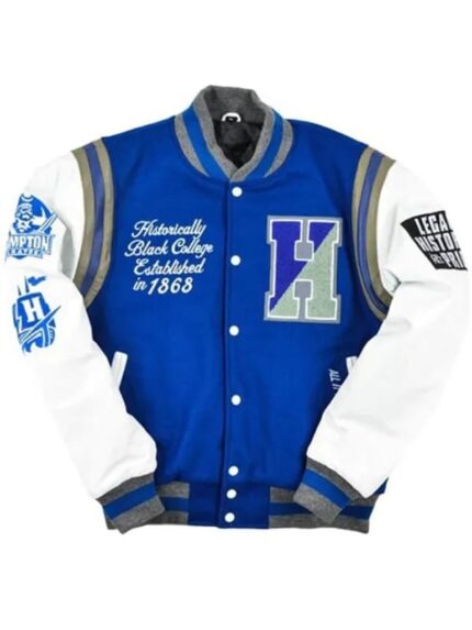 Hampton University Motto 2.0 Varsity Blue Jacket