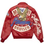 PELLE BREWSER RED LEATHER JACKET