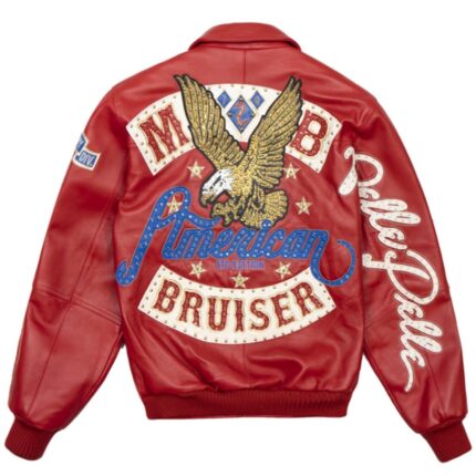 PELLE BREWSER RED LEATHER JACKET
