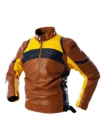 Brown Biker Leather Jacket for Men