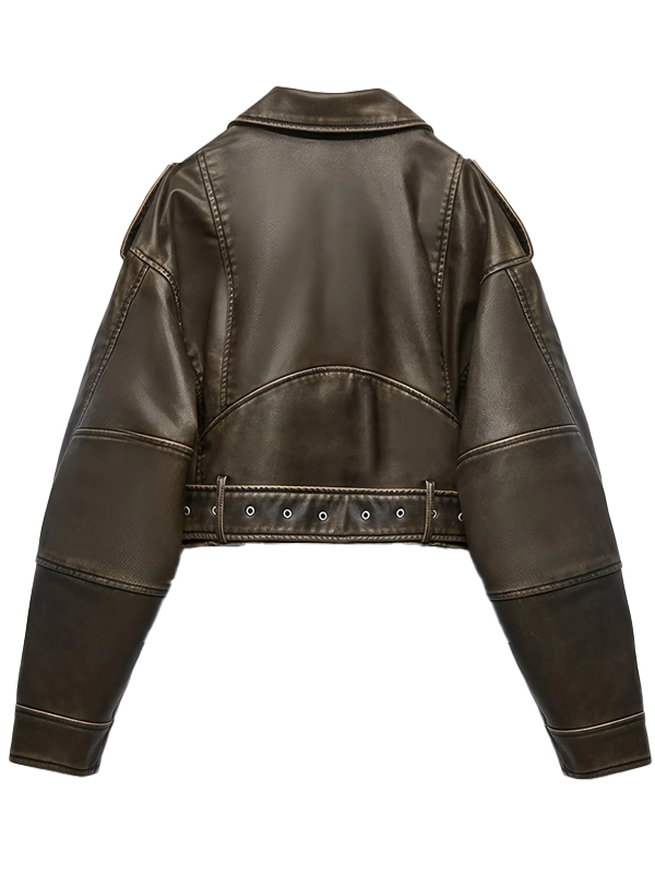 Brown Genuine Leather Biker Jacket Brown Genuine Leather Biker Jacket