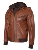 Men’s Winged Brown Leather Jacket