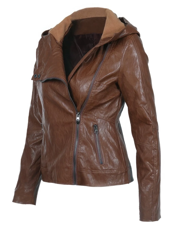 Sheepskin brown biker jacket Sheepskin brown biker jacket