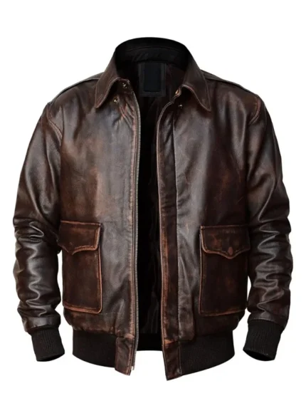 a2 aviator bomber leather jacket
