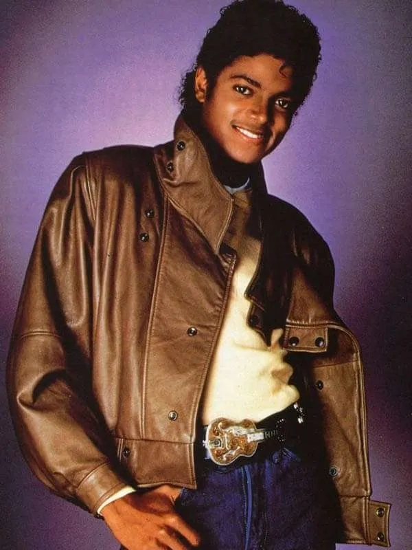 Michael Jackson Jacket in Genuine Brown Leather